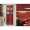 John Louis Home Solid Wood 12in. Deep 5 Drawer and Glass Door Storage Tower Red Mahogany JLH-412WC-R-GD - alternate 1